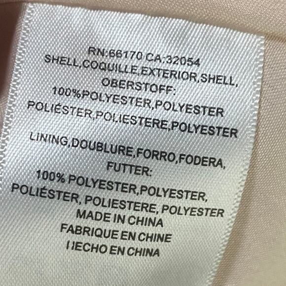 Jenny Yoo BHLDN Inesse Gown Chiffon Blouson Fit & Flare V Neck Desert Rose 0 - Picture 9 of 10